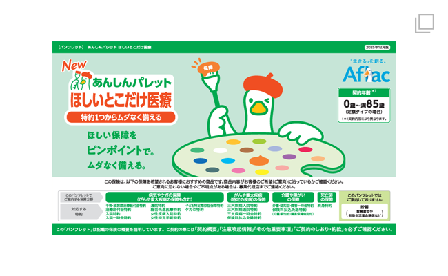 医療保険あんしんパレットののデジタルパンフレットPDFを開く
